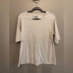 Duluth Trading Company 100% cotton men’s short sleeve tee cream size L